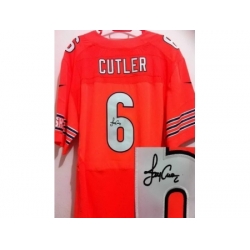 Nike Chicago Bears 6 Jay Cutler Orange Elite Signed NFL Jersey Nike Chicago Bears 6 Jay Cutler Orange Elite Signed NFL Jersey