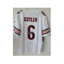 Nike Chicago Bears 6 Jay Cutler White Elite Signed NFL Jersey Nike Chicago Bears 6 Jay Cutler White Elite Signed NFL Jersey