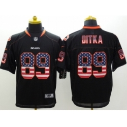 Nike Chicago Bears 89 Mike Ditka Black Elite USA Flag Fashion NFL Jersey Nike Chicago Bears 89 Mike Ditka Black Elite USA Flag Fashion NFL Jersey