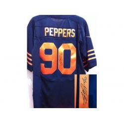 Nike Chicago Bears 90 Julius Peppers Blue Elite Orange Number Signed NFL Jersey Nike Chicago Bears 90 Julius Peppers Blue Elite Orange Number Signed NFL Jersey