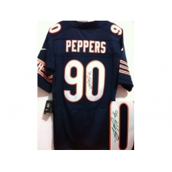 Nike Chicago Bears 90 Julius Peppers Blue Signed Elite NFL Jersey Nike Chicago Bears 90 Julius Peppers Blue Signed Elite NFL Jersey