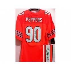 Nike Chicago Bears 90 Julius Peppers Orange Elite Signed NFL Jersey Nike Chicago Bears 90 Julius Peppers Orange Elite Signed NFL Jersey