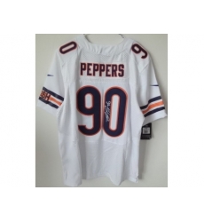 Nike Chicago Bears 90 Julius Peppers White Elite Signed NFL Jersey