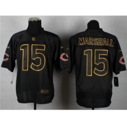 Nike chicago bears 15 brandon marshall black Elite gold lettering NFL Jersey Nike chicago bears 15 brandon marshall black Elite gold lettering NFL Jersey