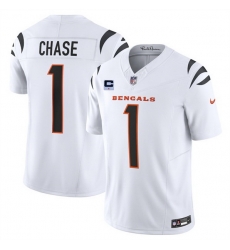 Men Cincinnati Bengals 1 Ja 27Marr Chase White 2025 F U S E  With 1 Star C Patch Vapor Untouchable Limited Stitched Football Jersey Men Cincinnati Bengals 1 Ja 27Marr Chase White 2025 F U S E  With 1 Star C Patch Vapor Untouchable Limited Stitched Football Jersey