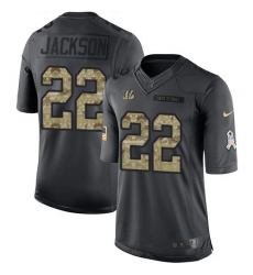 Nike Bengals #22 William Jackson Black Youth Stitched NFL Limited 2016 Salute to Service Jersey