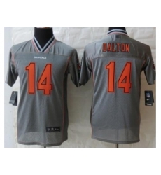 Youth Nike Cincinnati Bengals 14 Andy Dalton Grey Vapor Elite Jerseys