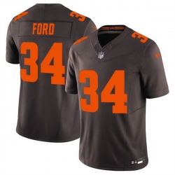 Men Cleveland Browns 34 Jerome Ford Brown 2025 F U S E  Alpha Dawg Limited Stitched Football Jersey