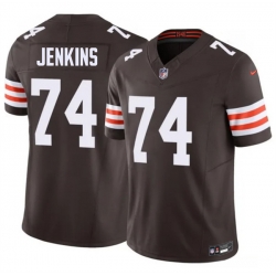 Men Cleveland Browns  74 Elgton Jenkins Brown 2026 F U S E  Vapor Limited Stitched Football Jersey