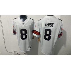 Men Cleveland Browns  8 Jared Verse White 2026 Vapor Limited Stitched Football Jersey