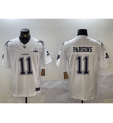 Men Dallas Cowboys 11 Micah Parsons 2024 White F U S E  With Established In 1960 Patch Stitched Football Jersey