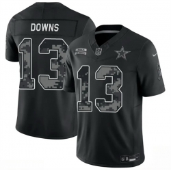 Men Dallas Cowboys  13 Caleb Downs Black F U S E  2026 Salute to Service Limited Stitched Football Jersey