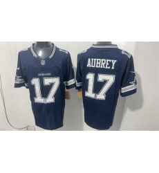 Men Dallas Cowboys 17 Brandon Aubrey Navy 2026 F U S E Vapor Untouchable Limited Stitched Football Jersey Men Dallas Cowboys 17 Brandon Aubrey Navy 2026 F U S E Vapor Untouchable Limited Stitched Football Jersey