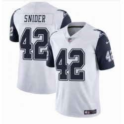 Men Dallas Cowboys 42 SNIDER White 2023 F U S E Vapor Untouchable Limited Stitched Football Jersey