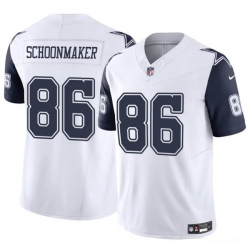 Men Dallas Cowboys 86 Luke Schoonmaker White 2023 F U S E Vapor Untouchable Limited Stitched Football Jersey 1