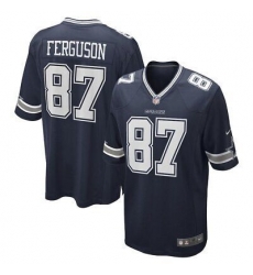 Men Dallas Cowboys 87 Jake Ferguson Blue vapor limited Stitched Jersey