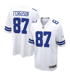 Men Dallas Cowboys 87 Jake Ferguson White vapor limited Stitched Jersey