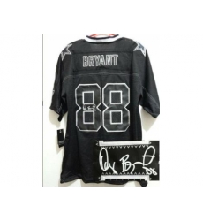 Nike Dallas Cowboys 88 Dez Bryant Black Elite Light Out Signed NFL Jersey