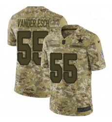 Youth Nike Dallas Cowboys 55 Leighton Vander Esch Limited Camo 2018 Salute to Service NFL Jersey