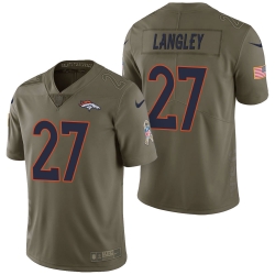 Denver Broncos #27 Brendan Langley Olive 2017 Salute to Service Limited Jersey Denver Broncos #27 Brendan Langley Olive 2017 Salute to Service Limited Jersey