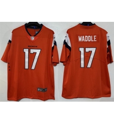 Men Denver Broncos  17 Jaylen Waddle Orange 2026 Vapor Limited Stitched Football Jersey