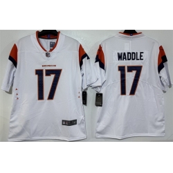 Men Denver Broncos  17 Jaylen Waddle White 2026 Vapor Limited Stitched Football Jersey
