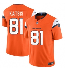 Men Denver Broncos  81 Kolbe Katsis Orange 2026 Draft F U S E  Vapor Limited Stitched Football Jersey