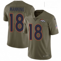 Men Nike Denver Broncos 18 Peyton Manning Limited Olive 2017 Salute to Service NFL Jersey Men Nike Denver Broncos 18 Peyton Manning Limited Olive 2017 Salute to Service NFL Jersey