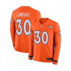 Men Nike Denver Broncos 30 Phillip Lindsay Limited Orange Therma Long Sleeve NFL Jersey Men Nike Denver Broncos 30 Phillip Lindsay Limited Orange Therma Long Sleeve NFL Jersey