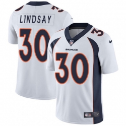 Men Nike Denver Broncos 30 Phillip Lindsay White Vapor Untouchable Limited Player NFL Jersey Men Nike Denver Broncos 30 Phillip Lindsay White Vapor Untouchable Limited Player NFL Jersey