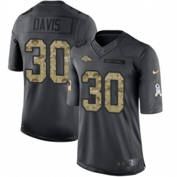 Men Nike Denver Broncos 30 Terrell Davis Limited Black 2016 Salute to Service NFL Jersey Men Nike Denver Broncos 30 Terrell Davis Limited Black 2016 Salute to Service NFL Jersey