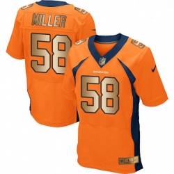 Men Nike Denver Broncos 58 Von Miller Elite OrangeGold Team Color NFL Jersey Men Nike Denver Broncos 58 Von Miller Elite OrangeGold Team Color NFL Jersey