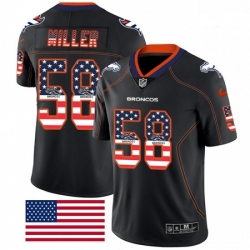 Men Nike Denver Broncos 58 Von Miller Limited Black Rush USA Flag NFL Jersey Men Nike Denver Broncos 58 Von Miller Limited Black Rush USA Flag NFL Jersey