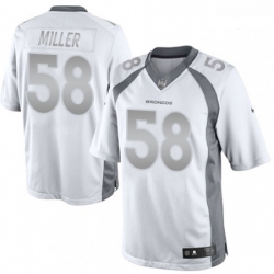 Men Nike Denver Broncos 58 Von Miller Limited White Platinum NFL Jersey Men Nike Denver Broncos 58 Von Miller Limited White Platinum NFL Jersey