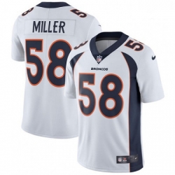 Men Nike Denver Broncos 58 Von Miller White Vapor Untouchable Limited Player NFL Jersey Men Nike Denver Broncos 58 Von Miller White Vapor Untouchable Limited Player NFL Jersey