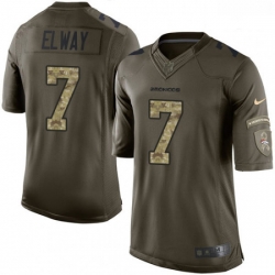 Men Nike Denver Broncos 7 John Elway Elite Green Salute to Service NFL Jersey Men Nike Denver Broncos 7 John Elway Elite Green Salute to Service NFL Jersey