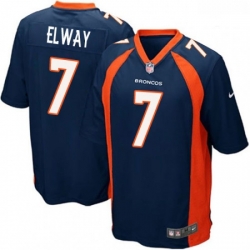 Men Nike Denver Broncos 7 John Elway Game Navy Blue Alternate NFL Jersey Men Nike Denver Broncos 7 John Elway Game Navy Blue Alternate NFL Jersey