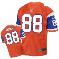 Men Nike Denver Broncos 88 Demaryius Thomas Elite Orange Throwback NFL Jersey Men Nike Denver Broncos 88 Demaryius Thomas Elite Orange Throwback NFL Jersey