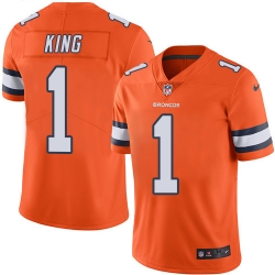 Nike Broncos #1 Marquette King Orange Mens Stitched NFL Limited Rush Jersey Nike Broncos #1 Marquette King Orange Mens Stitched NFL Limited Rush Jersey