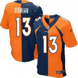 Nike Broncos #13 Trevor Siemian Orange Navy Blue Mens Stitched NFL Elite Split Jersey Nike Broncos #13 Trevor Siemian Orange Navy Blue Mens Stitched NFL Elite Split Jersey