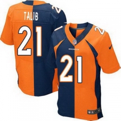 Nike Broncos #21 Aqib Talib Orange Navy Blue Mens Stitched NFL Elite Split Jersey Nike Broncos #21 Aqib Talib Orange Navy Blue Mens Stitched NFL Elite Split Jersey