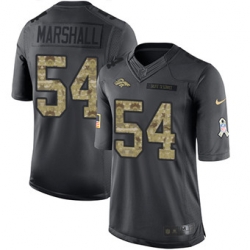Nike Broncos #54 Brandon Marshall Black Mens Stitched NFL Limited 2016 Salute to Service Jersey Nike Broncos #54 Brandon Marshall Black Mens Stitched NFL Limited 2016 Salute to Service Jersey