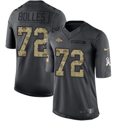 Nike Broncos #72 Garett Bolles Black Mens Stitched NFL Limited 2016 Salute to Service Jersey Nike Broncos #72 Garett Bolles Black Mens Stitched NFL Limited 2016 Salute to Service Jersey