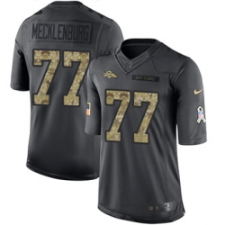 Nike Broncos #77 Karl Mecklenburg Black Mens Stitched NFL Limited 2016 Salute to Service Jersey Nike Broncos #77 Karl Mecklenburg Black Mens Stitched NFL Limited 2016 Salute to Service Jersey