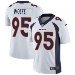 Nike Broncos #95 Derek Wolfe White Mens Stitched NFL Vapor Untouchable Limited Jersey Nike Broncos #95 Derek Wolfe White Mens Stitched NFL Vapor Untouchable Limited Jersey