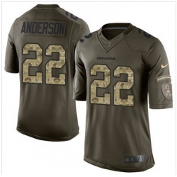 Nike Denver Broncos #22 C J  Anderson Green Men 27s Stitched NFL Limited Salute To Service Jersey Nike Denver Broncos #22 C J  Anderson Green Men 27s Stitched NFL Limited Salute To Service Jersey