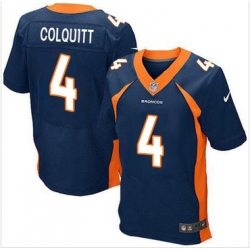 Nike Denver Broncos #4 Britton Colquitt Navy Blue Alternate Mens Stitched NFL New Elite Jersey Nike Denver Broncos #4 Britton Colquitt Navy Blue Alternate Mens Stitched NFL New Elite Jersey