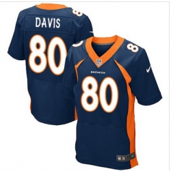 Nike Denver Broncos #80 Vernon Davis Navy Blue Alternate Men 27s Stitched NFL New Elite Jersey Nike Denver Broncos #80 Vernon Davis Navy Blue Alternate Men 27s Stitched NFL New Elite Jersey