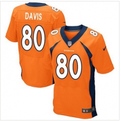 Nike Denver Broncos #80 Vernon Davis Orange Team Color Men 27s Stitched NFL New Elite Jersey Nike Denver Broncos #80 Vernon Davis Orange Team Color Men 27s Stitched NFL New Elite Jersey