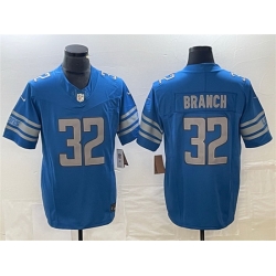 Men Detroit Lions 32 Brian Branch Blue 2023 F U S E Vapor Untouchable Limited Stitched Jersey